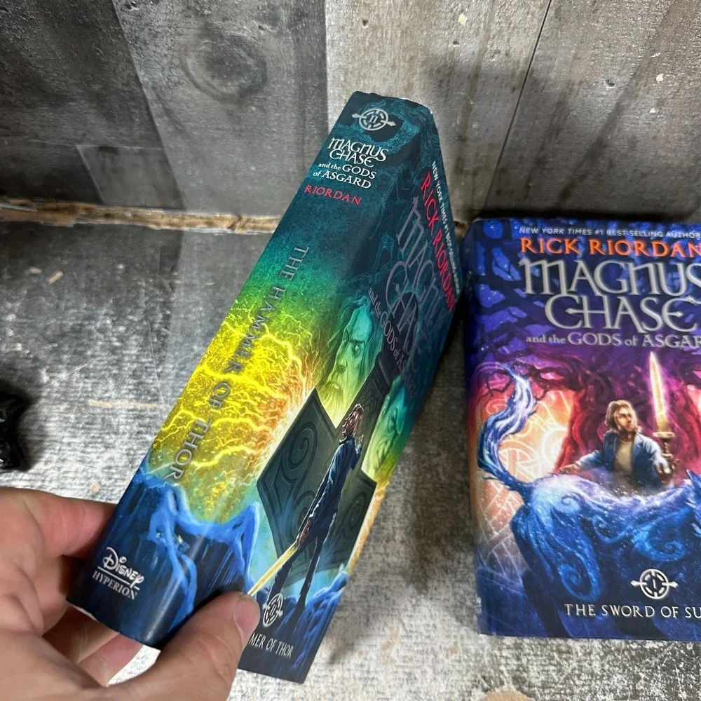 Magnus Chase and the Gods of Asgard Rick Riordan Books 1 2 HC 1st Edition‎